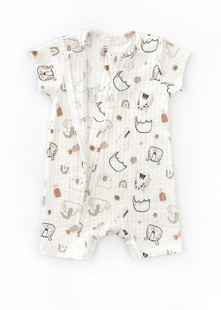 Ромпер для новонароджених Rhino на блискавці – літній одяг