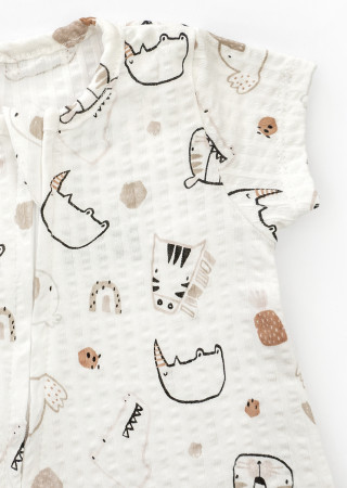 Ромпер для новонароджених Rhino на блискавці – літній одяг