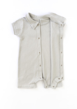 Літній пісочник для хлопчика з комірцем