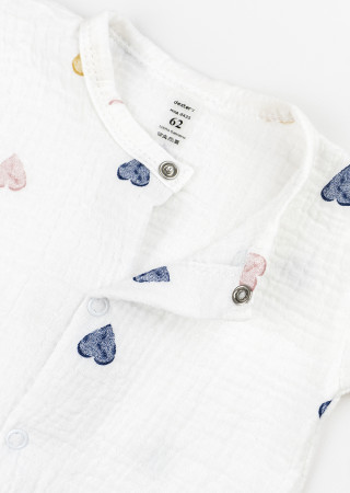 Муслиновый Песочник с рисунком в сердечки