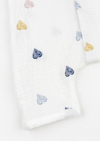 Муслиновый Песочник с рисунком в сердечки