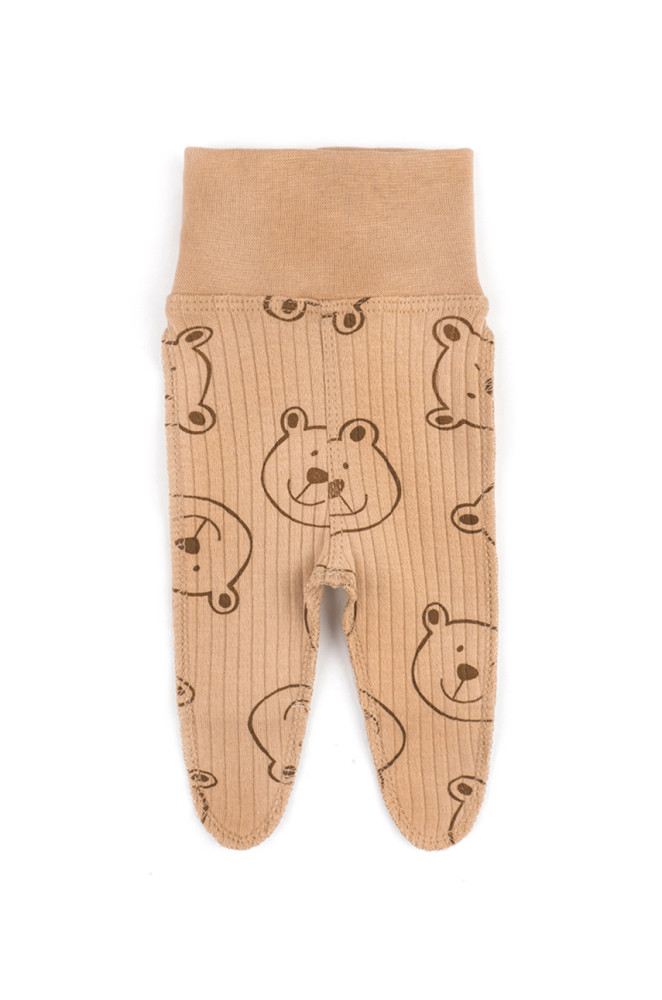 Półśpiochy niemowlęce Bear on Coffee z tkaniny strukturalnej