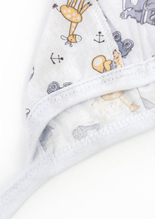 Кулірний чепчик для немовлят на зав'язках зі швами назовні