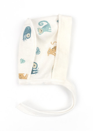 Дитяча шапочка на зав’язках з начосом Lemurs