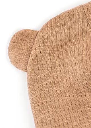 Дитяча шапочка з вушками з фактурної тканини Porto