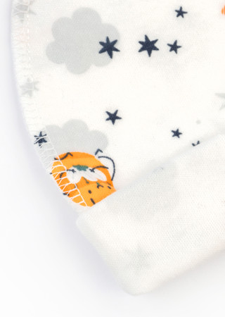 Шапочка для новонароджених з підворотом Bees з м’якого інтерлоку