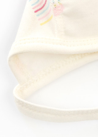 Теплий чепчик Rainbow на зав’язках для новонародженого