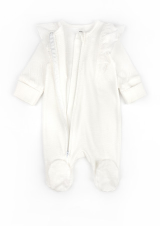 Baby Girl Jumpsuit with Decorative Wings and Headband