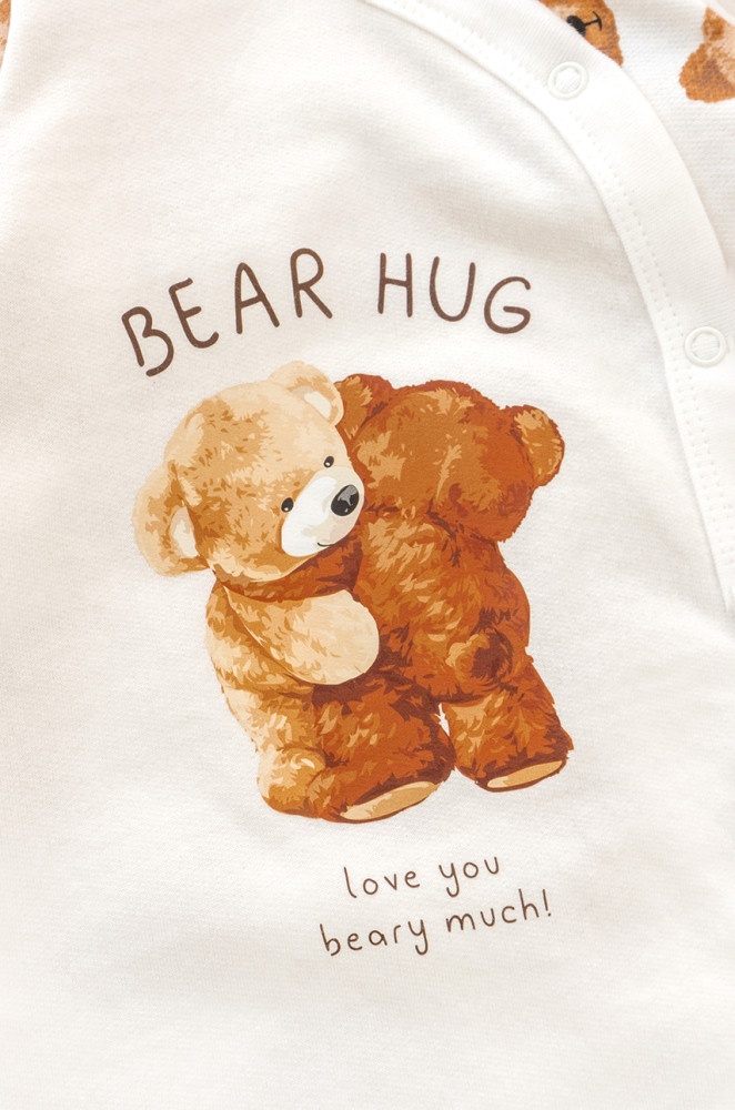 Человечек для новорождённых Cute Bears с начёсом на кнопках