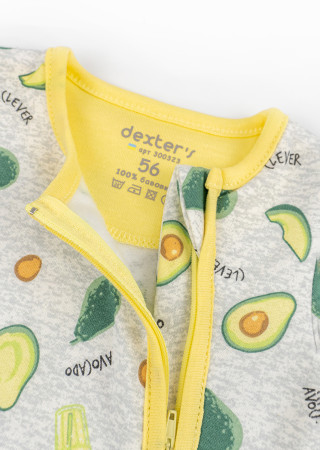 Детский слип на молнии с принтом Avocado