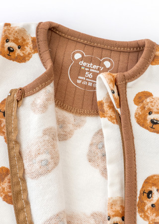 Warm Zippered Baby Romper Cute Bears