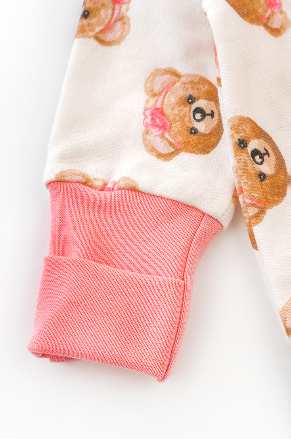 Baby Girl Fleece-Lined Zip Romper Girl Bears