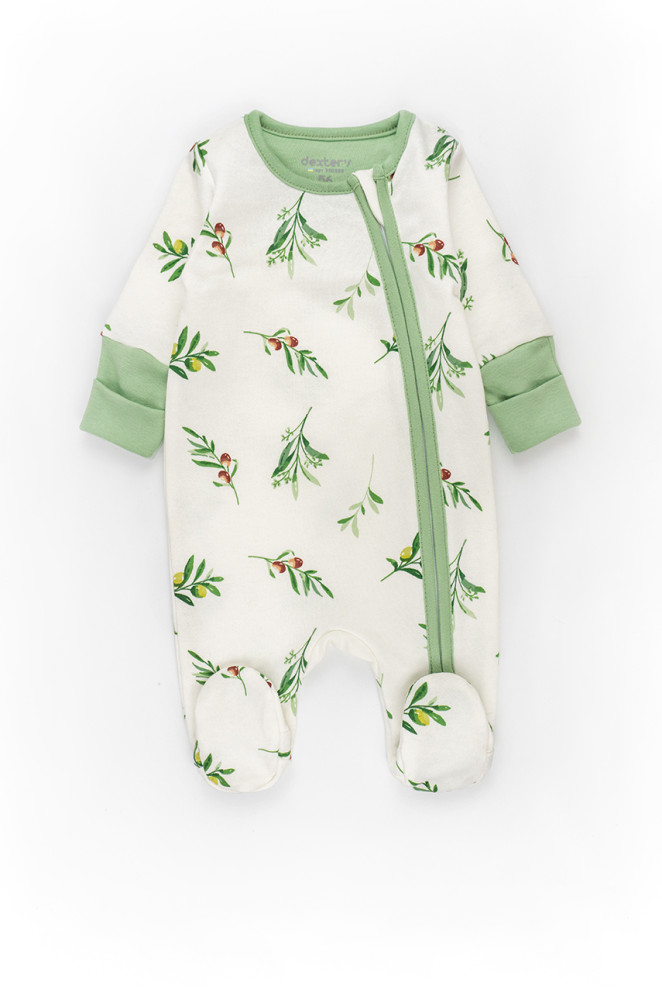 Дитячий комбінезон на блискавці з легким начосом Olive