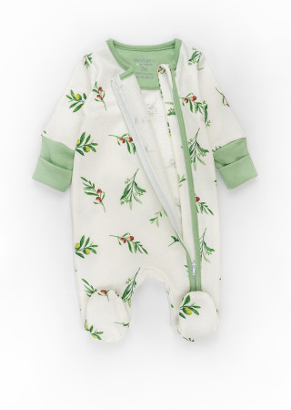 Теплий дитячий комбінезон з начосом Olive на блискавці