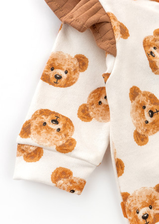 Тёплый комбинезон для новорождённой девочки Girl Bears с крылышками и повязкой