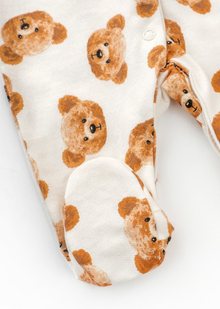 Тёплый комбинезон для новорождённой девочки Girl Bears с крылышками и повязкой