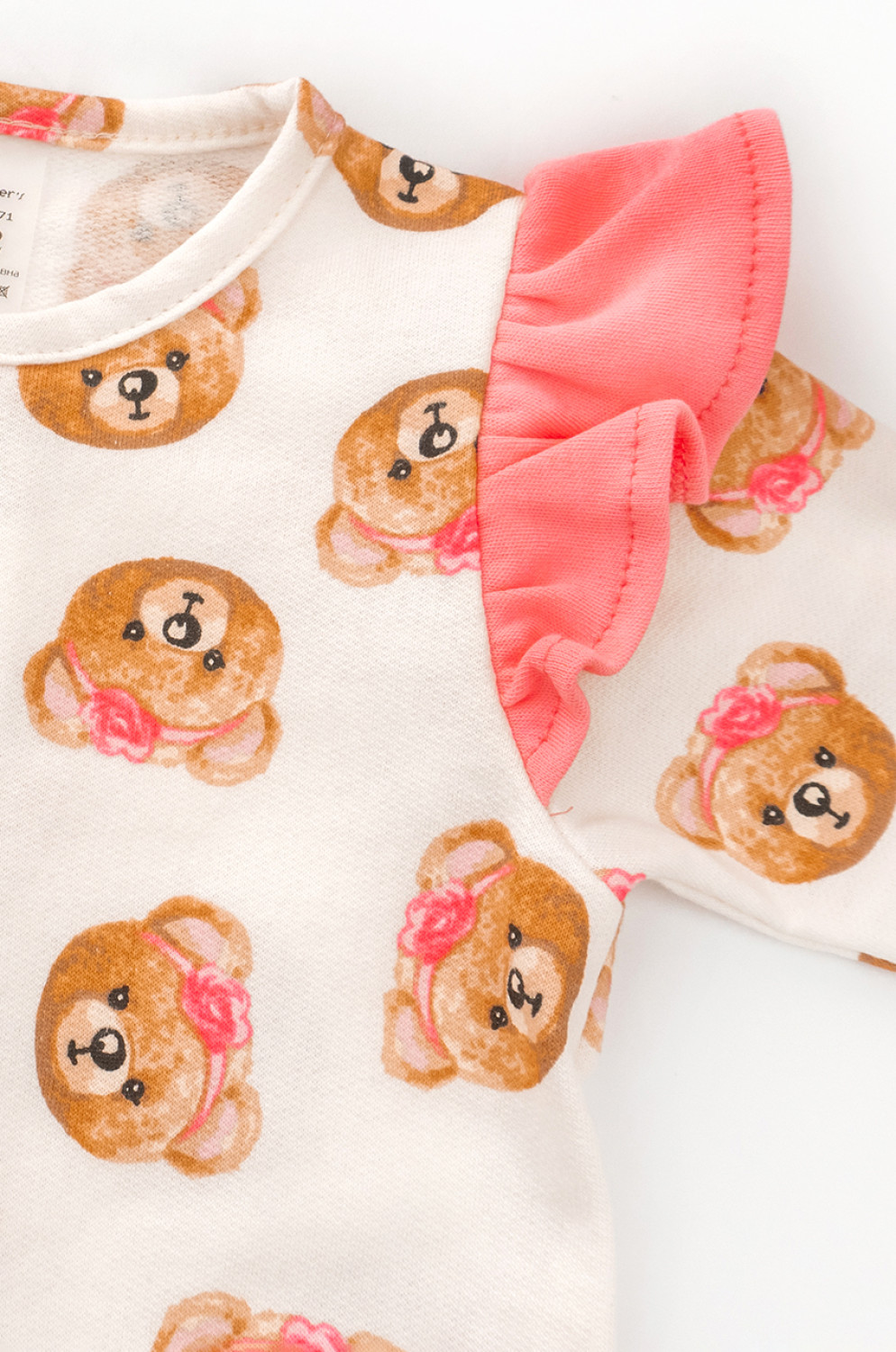 Fleece baby girl romper with headband – Girl Bears