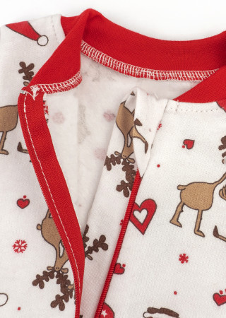 Дитячий чоловічок з начосом з різдвяним принтом на блискавці