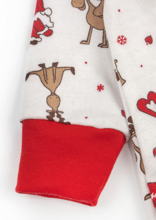 Дитячий чоловічок з начосом з різдвяним принтом на блискавці