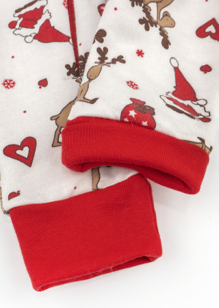 Дитячий чоловічок з начосом з різдвяним принтом на блискавці