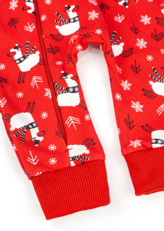 Детский комбинезон Christmas Llama с начесом