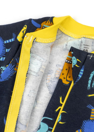 Детский человечек на молнии с открытыми ножками