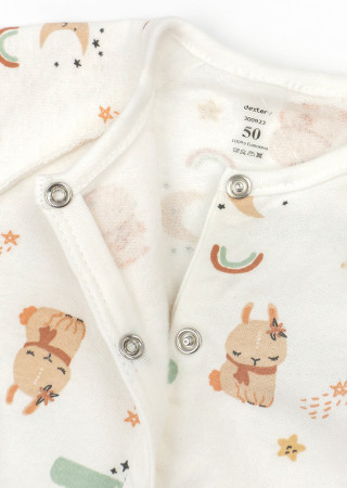 Человечек для новорождённых со швами наружу на кнопках Bunny