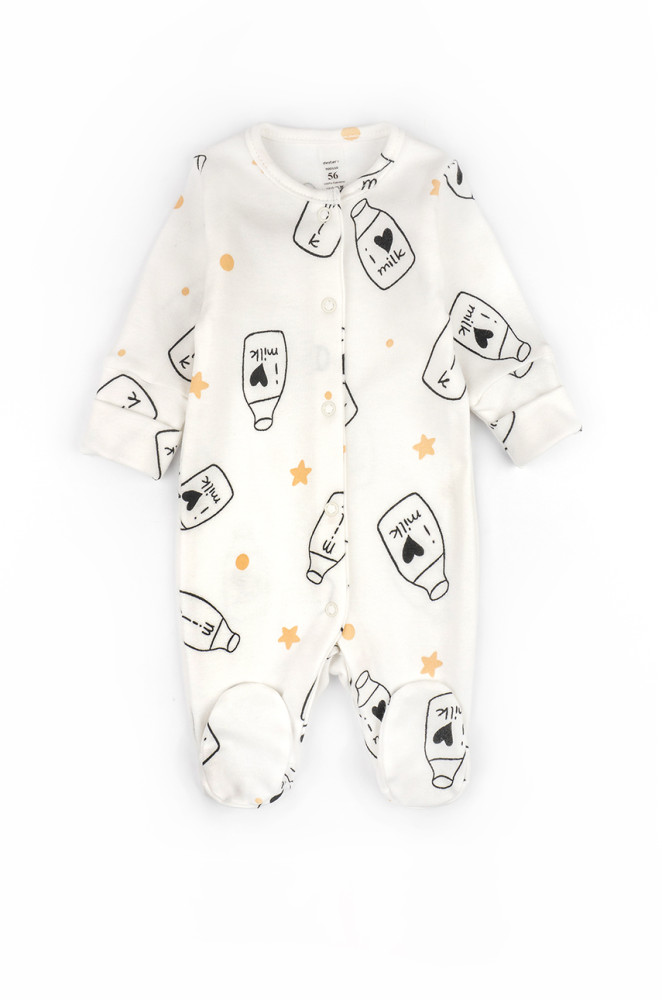Хлопковый комбинезон для новорожденных на кнопках Milk