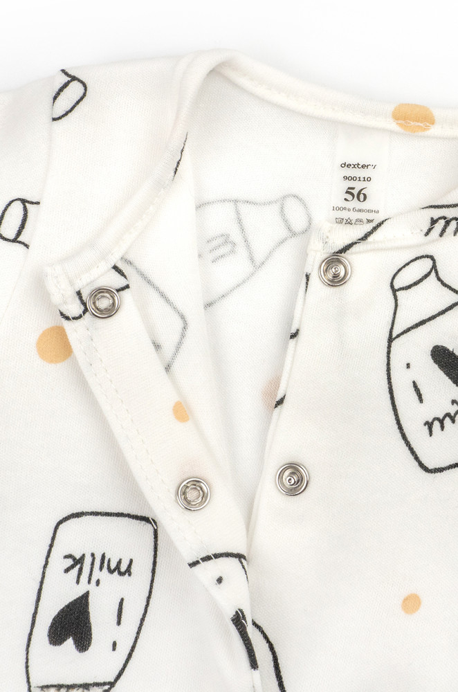 Хлопковый комбинезон для новорожденных на кнопках Milk