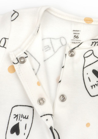 Хлопковый комбинезон для новорожденных Milk на кнопках