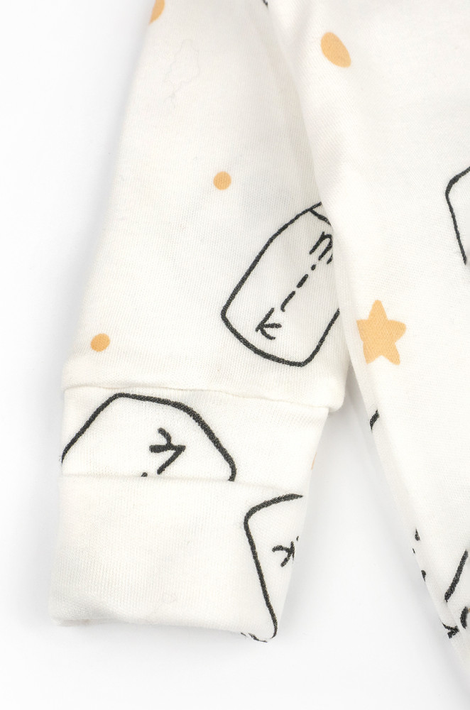 Хлопковый комбинезон для новорожденных на кнопках Milk