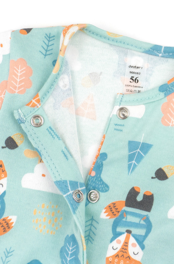 Комбинезон для новорождённого на кнопках из интерлока без утепления