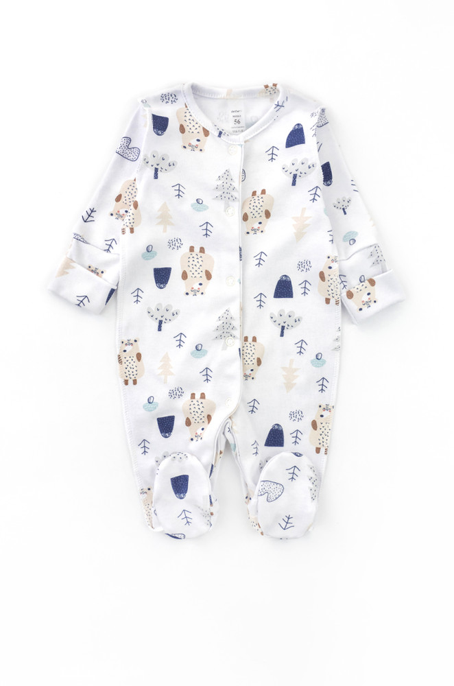 Человечек для новорождённого с кнопками и внешними швами