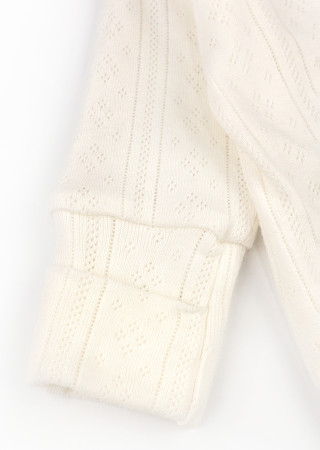 Solid Color Openwork Romper for Newborn Babies