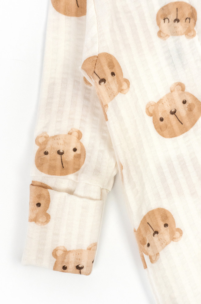 Комбинезон для новорожденных Bears на молнии с закрытыми ножками