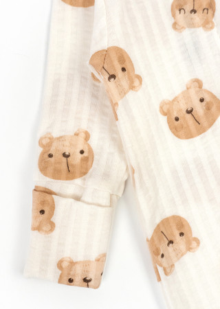 Детский комбинезон Bears на молнии с закрытыми ножками