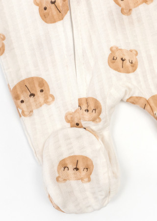 Детский комбинезон Bears на молнии с закрытыми ножками