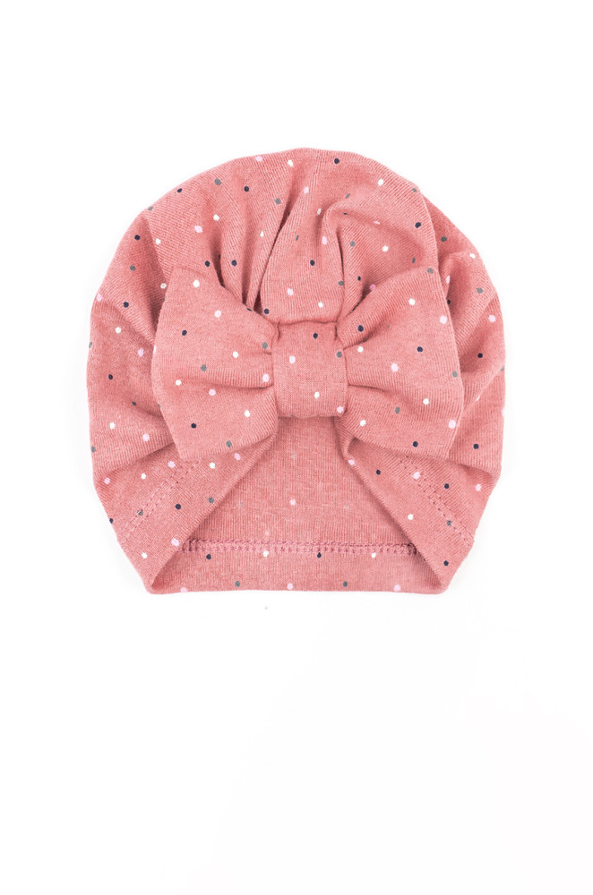 Cotton Baby Girl Romper with Polka Dots and Bow Hat
