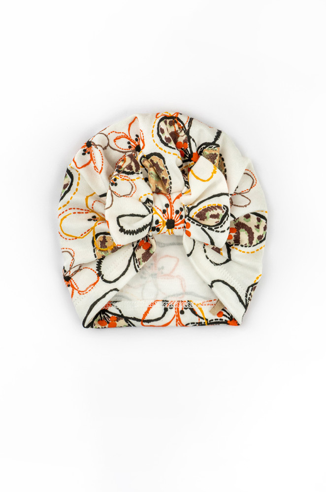 Elegancki rampers i czapeczka z kokardką dla noworodka Orchid