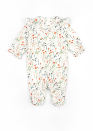 Girls’ Festive Set Botanic – Romper & Bow Hat for Girls