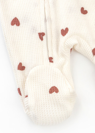 Комбинезон для девочки с повязкой и молнией – сердечки