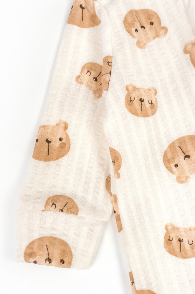 Слип-пижама для детей от 3 месяцев Bears на молнии с открытыми ножками