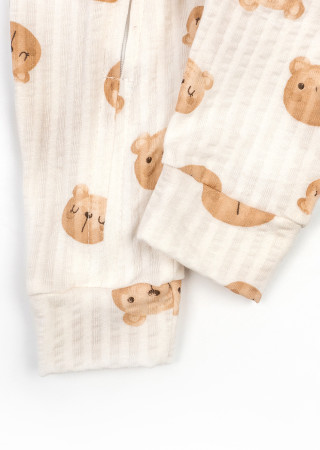 Детский слип Bears на молнии с открытыми ножками от 3 месяцев