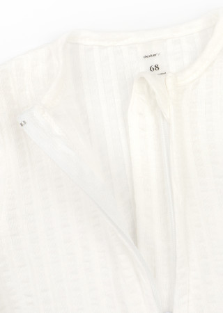 Solid Color Baby Sleeper with Zipper and Open Feet Interlock
