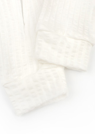 Solid Color Baby Sleeper with Zipper and Open Feet Interlock