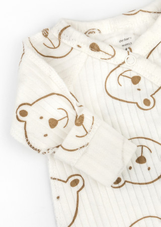 Pajacyk Bear on Milk z interlocku dla noworodków z niską masą urodzeniową
