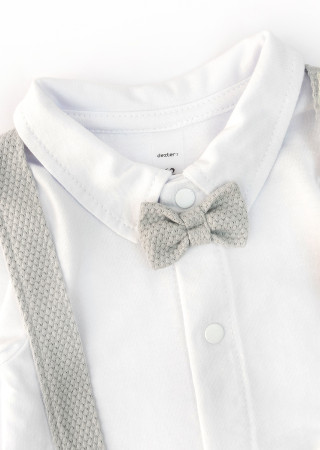 Комбинезон Gentleman для мальчика с бабочкой и воротником
