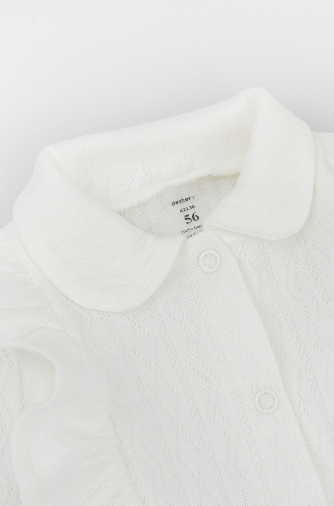 Festive Cotton Knit Romper with Headband Pure