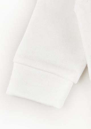 Soft Cotton Baby Sleepsuit with Bear Appliqué and Snap Closure