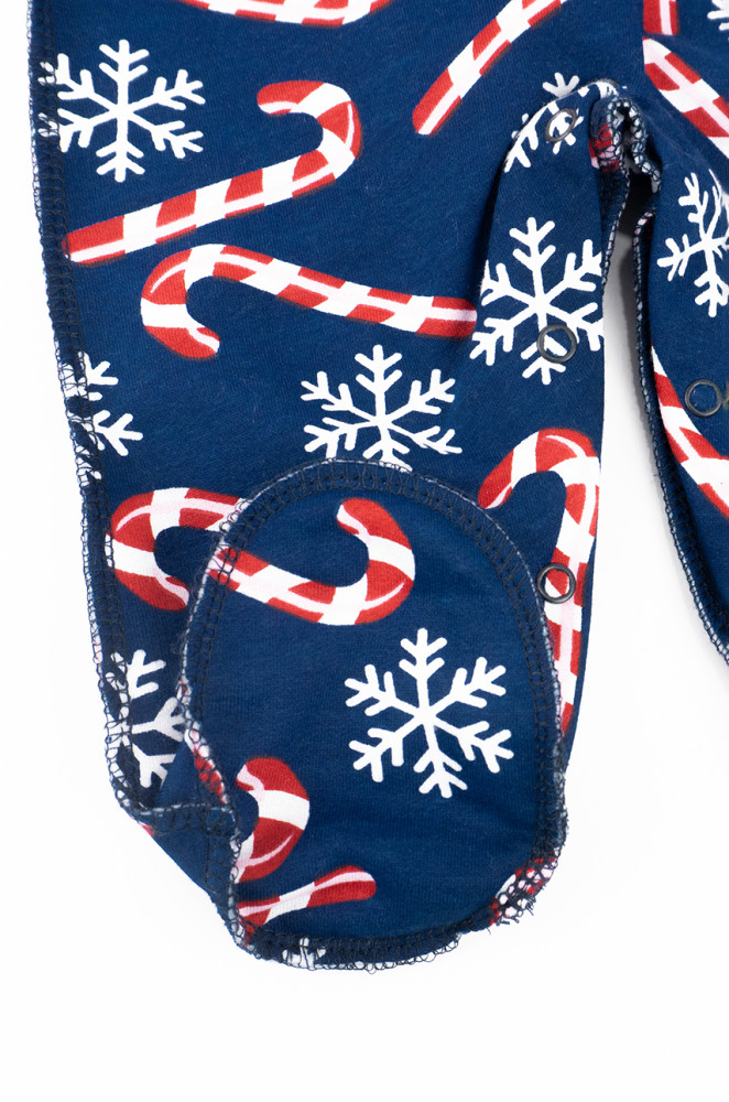 Чоловічок у пологовий з начосом із зображенням різдвяних льодяників